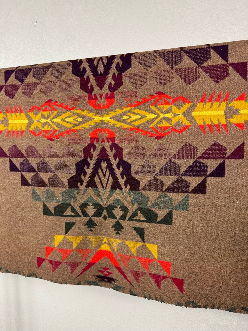 Pendleton rare antique vintage southwestern print wool fabric 
63” x 37.5”